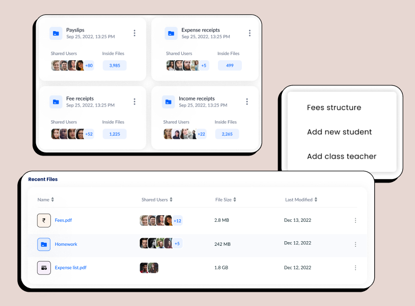Nucleus classroom dashboard with timetable and lesson plans